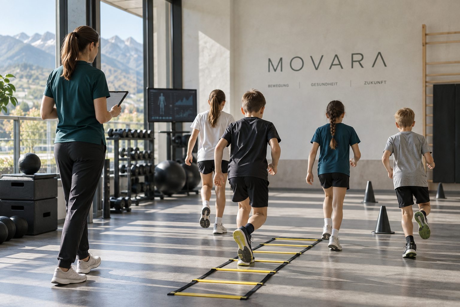 Schulsporttag, Kinder von hinten, keine Gesichter
